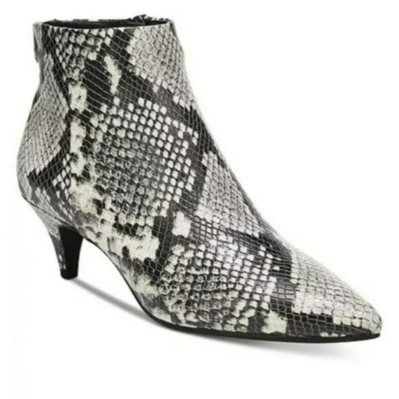 Circus by Sam Edelman Kirby Booties Embossed Pointed-toe Cashmere Snake Print -7 - Picture 2 of 4